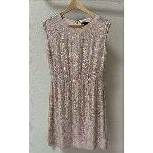 NWT J. Crew Rose Gold Blush Pink Sequin Dress Size 2
